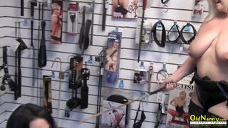 OldNanny Horny Lacey Starr visiting a sex shop with his girlfriend