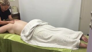 hot pretty bbw getting deep relaxing body massage at spa U010 - 1 image