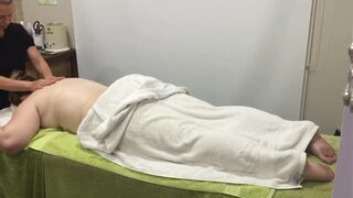 hot pretty bbw getting deep relaxing body massage at spa U010 - 7 image