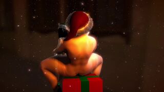 Mrs. Claus Plays with her Elf