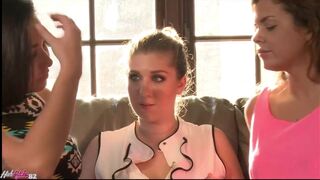 Boss MILF explain the practican girls 18yo the new job and they have than sex all of them has big natural busty boobs - 4 image