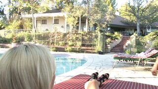 Lesbian MILFs outdoors - horny housewifes
