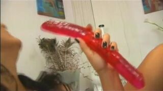 Mature Dutch girl begs her inexperienceder girlfriend to drill with dildo her both holes - 8 image