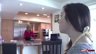 Bicurious Teen Is Lucky to Have an Experienced Older Blonde to Practice with