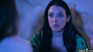 Naughty lesbian teen Abigail Mac consoling her chubby MILF neighbor Angela White - 4 image
