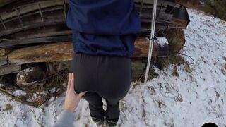 Ski Instructor Fucking his Cute Student after getting a Blowjob - POV Amateur Couple Lily&Jack - 2 image