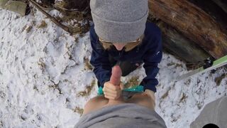 Ski Instructor Fucking his Cute Student after getting a Blowjob - POV Amateur Couple Lily&Jack - 4 image