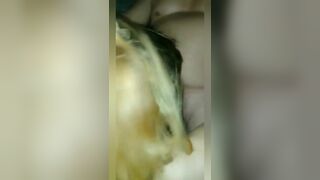 Neighbors wager me that I couldn't squirt! I win! Drenched that slut!