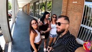 Sara Diamante, Matilde Torres in auto con Ladymuffin And Tommy A Canaglia sesso lesbo in strada - 12 image