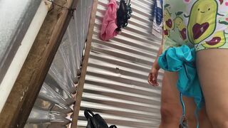 Witnessing intimate moments in the beach dressing room - 11 image