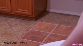 Sweet brunette model had a sensual bath