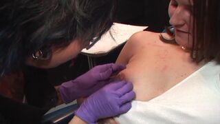 Tattoo Shop Orgy Night-Tits pierced-Pubes inked-MILFs fucked-Lesbos licked