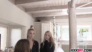 Lesbian MILF punishing teen