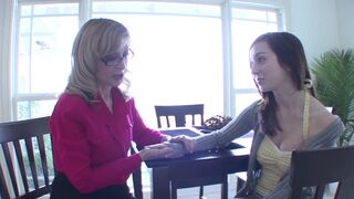 Ally Evans & Nina Hartley team up to lick each other's wet pussies in hot lingerie action - 5 image